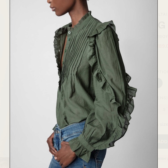 Zadig & Voltaire Timmy Tomboy Ruffled Tunic size XS - Picture 2 of 6